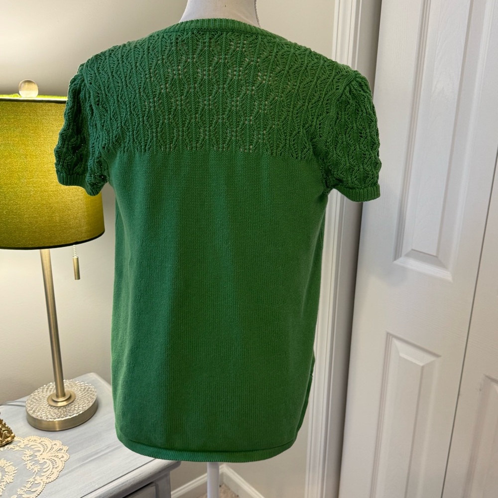 Eight Eight Eight Beautiful Green Knit Sweater - Size Medium - Picture 5 of 8